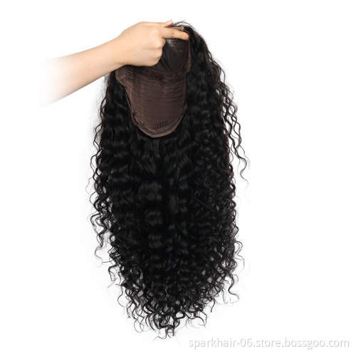 Free Shipping Deep Curly Wig 4x4 Pre Plucked Lace Wigs 150% Density Peruvian Remy 13x4 Lace Front Human Hair Wigs For Women